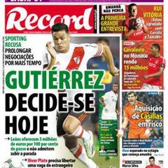 Hoy se define el fichaje de 'Teo' Gutiérrez al Sporting de Lisboa