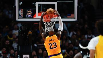 PORTLAND, OREGON - FEBRUARY 20: LeBron James #23 of the Los Angeles Lakers dunks during the second quarter against the Portland Trail Blazers at Moda Center on February 20, 2025 in Portland, Oregon. The Los Angeles Lakers won 110-102. NOTE TO USER: User expressly acknowledges and agrees that, by downloading and or using this photograph, User is consenting to the terms and conditions of the Getty Images License Agreement. Alika Jenner/Getty Images/AFP (Photo by Alika Jenner / GETTY IMAGES NORTH AMERICA / Getty Images via AFP)