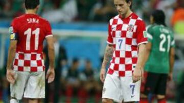 Ivan Rakitic, decepcionado tras la eliminación.