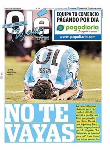 Portadas de la prensa mundial