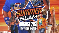 Cartel del Roman Reigns vs John Cena de SummerSlam 2021.