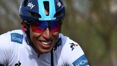 Egan Bernal, durante la Par&iacute;s-Niza 2019.