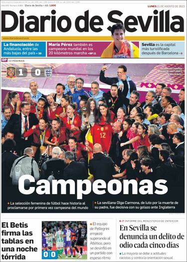 La prensa española, orgullosa de sus campeonas del mundo
