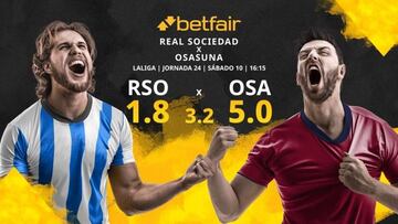 Real Sociedad de Fútbol vs. CA Osasuna: horario, TV, estadísticas, clasificación y pronósticos