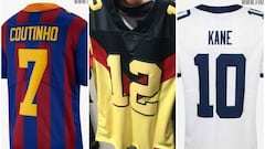 El jersey de fútbol americano del América, Barcelona y Tottenham
