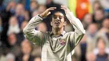 <b>TRISTE.</B> Ronaldinho expuso ayer el sentir de la plantilla.