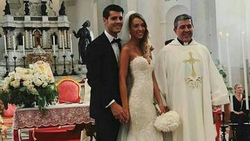 &Aacute;lvaro Morata y su esposa Alice Campello.