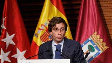 El alcalde de Madrid, Jos¨¦ Luis Mart¨ªnez-Almeida, preside el acto del organismo municipal Madrid Salud, en el Palacio de Cibeles, a 1 de marzo de 2023, en Madrid (Espa?a). Durante el acto, Madrid Salud hace balance de su trabajo en materia de salud p¨²blica en la ciudad a lo largo del actual mandato.
01 MARZO 2023;MADRID;BALANCE DE MADRID SALUD
Eduardo Parra / Europa Press
01/03/2023