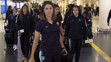 El Barcelona femenino llegó ayer a la capitad de Hungría para disputar mañana la final de la Champions.