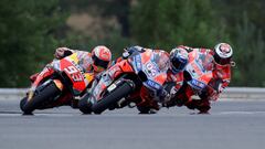 Jorge Lorenzo, Andrea Dovizioso y Marc M&aacute;rquez