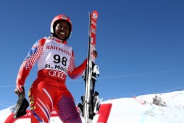 Celine Marti en su primera participación en los Mundiales de esquí alpino.