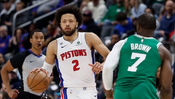 The Detroit Pistons star spoke after the win over the Boston Celtics in the NBA.
