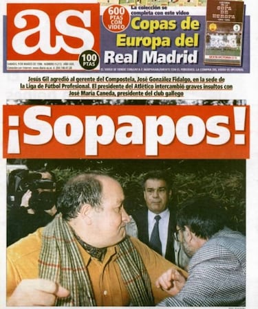 When Compostela's Caneda and Jesús Gil came to blows