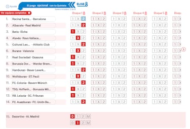 Pronóstico de la Quiniela de fútbol jornada 34 - 13/1/26