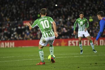 Canales llegó al área blaugrana cedió el balón a Tello que asistió a Juanmi para que baitese a Ter Stegen y anotase el primer, y a la postre único, gol del partido.