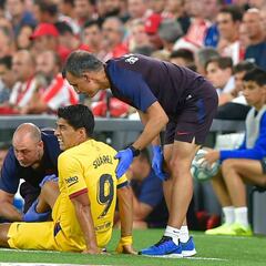 Se confirma la lesión en el sóleo de Luis Suárez