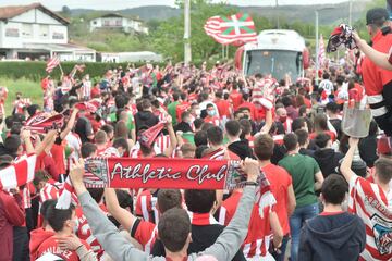 Así despidieron a los jugadores del Athletic en Lezama