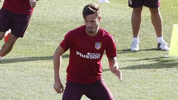 Saúl, durante un entrenamiento.