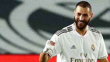 Karim Benzema, en un partido del Real Madrid en el Estadio Alfredo Di Stéfano.
