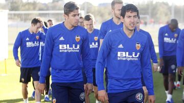 Entrenamiento del Valencia.