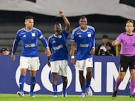 Carlos Darwin, en la celebración del 1-0 sobre el final.