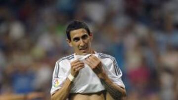 El argentino Ángel Di María durante un partido del Real Madrid.