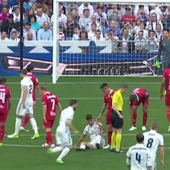 Nacho adelantó al Madrid en el minuto 10 con una pillería legal