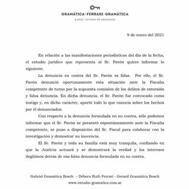 Cristian Pavón responde a las acusaciones de abuso sexual
