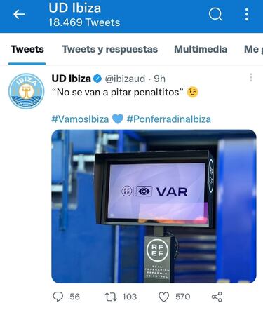 El Ibiza ‘señala’ al VAR