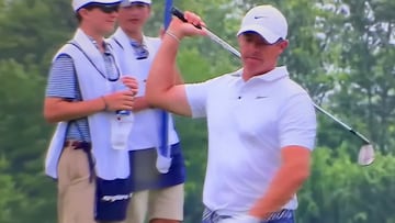 Rory McIlroy delivers one of golf’s greatest club throws at US Open