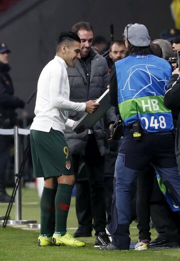 Mónaco visitó al Atlético de Madrid en partido de Champions League. Falcao regresó a Madrid después de 5 años.