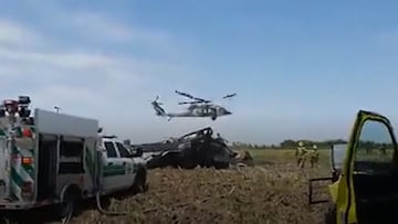 Desplome de helicóptero de la Semar deja 14 personas muertas