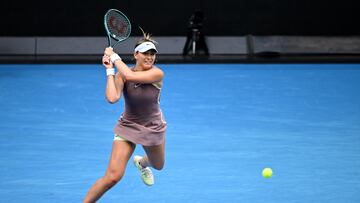 Paula Badosa, contra Amanda Anisimova en el Open de Australia.