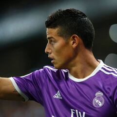 El 64% de los partidos de James fue ante clubes de media tabla