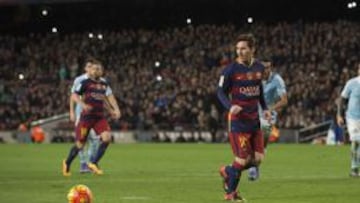 El penalti indirecto de Messi y Suárez.