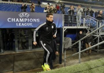 Entrenamiento del Real Madrid en Gelsenkirchen, Cristiano saliendo al terreno de juego
