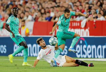 Franco V¨¢zquez y Eden Hazard.