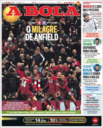 Media reacts to Liverpool's comeback over Barcelona