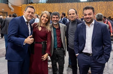 Los subdirectores de Diario AS, Tomás Roncero y Juan Gutiérrez, junto a Susana Guasch, Carlos Bustillo y Antonio Esteva.