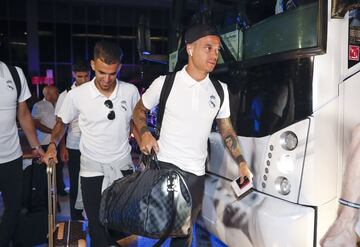 La llegada del Real Madrid a su hotel en Miami