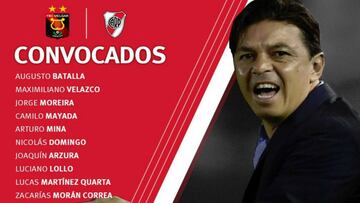 La convocatoria de River Plate para enfrentar a Melgar