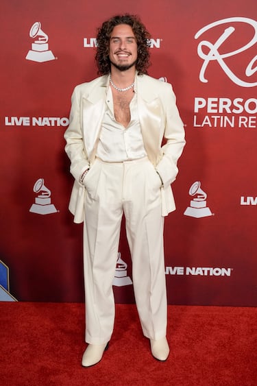 Kiki Morente posa en la alfombra roja de la gala 'Persona del Año' de los Latin Grammy 2025. 