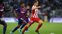 Marcos Llorente, durante el partido del Atl&eacute;tico contra el Barcelona.