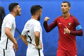 Cristiano Ronaldo celebra el 0-1 de penalti. 