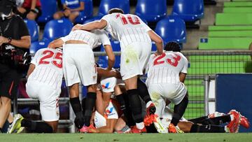 Celebración sevillista.