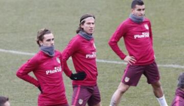 Griezmann, Filipe Luis y Correa