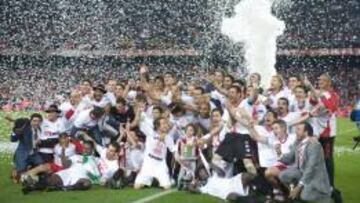Celebración del título de Copa logrado en 2010.