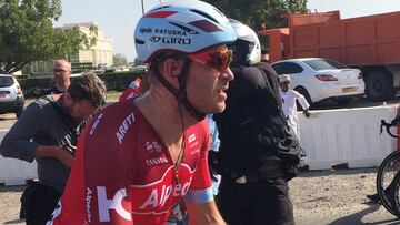 Alexander Kristoff, en la llegada tras conseguir la victoria en la primera etapa del Tour de Om&aacute;n.