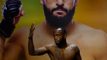 Mixed Martial Arts - UFC 304 - Manchester - Weigh-In - Manchester, Britain - July 26, 2024 Leon Edwards during the Weigh-In REUTERS/John Sibley