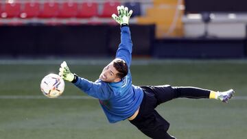 Luca Zidane, en un partido con el Rayo.